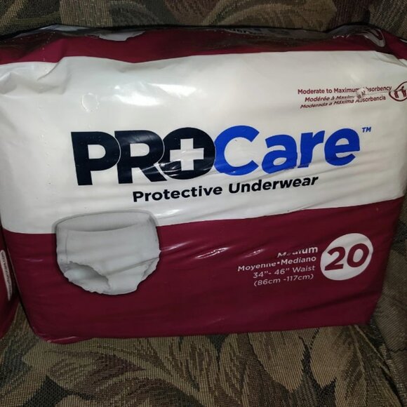 Two New Packages Of ProCare Disposable Protective Underwear Size Medium 34" - 46 - Picture 3 of 6